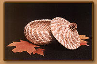 Basket with Pine Cone Lid